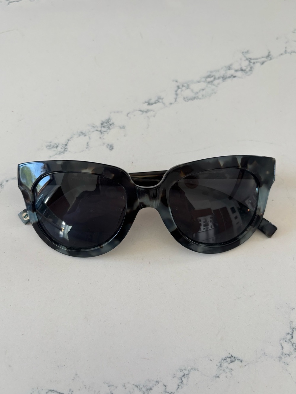 Warby Parker Banks 142 Sunglasses Sea Glass Tortoise Cat Eye